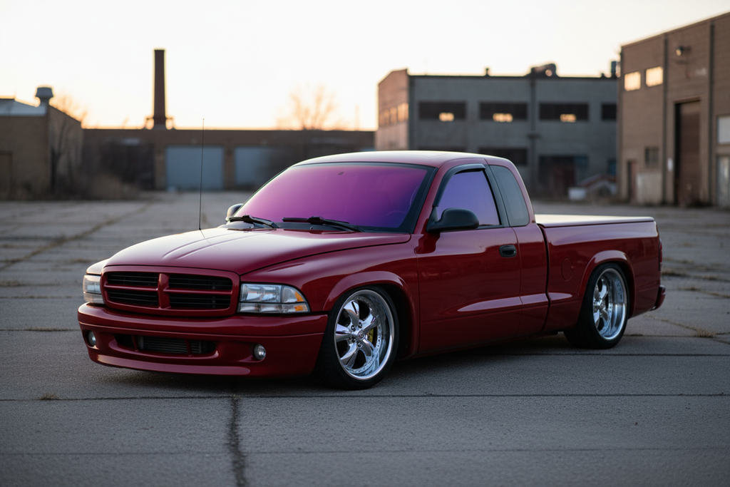 2000 dodge dakota rt make it dropped with red chameleon windshield tint 80% 